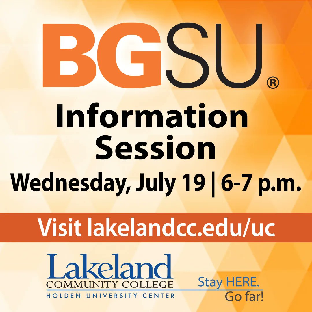 Our Bowling Green State University partner representatives are hosting an information session! Students will have the opportunity to learn about all the BGSU programs that they offer through the Holden University Center. 
Click the link to register now! buff.ly/3PBELox