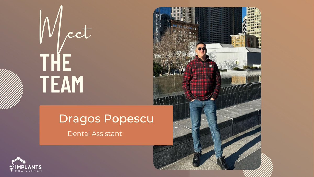 Implantspro's tweet photo. Meet Dragos Popescu, our rising star #DentalAssistant.  When he's not transforming smiles, he loves playing soccer, hitting the gym, and enjoying books. We are grateful for Dragos' hard work and positive energy in our office. We are incredibly grateful for Dragos' hard work. https://t.co/UFRjErtaHO