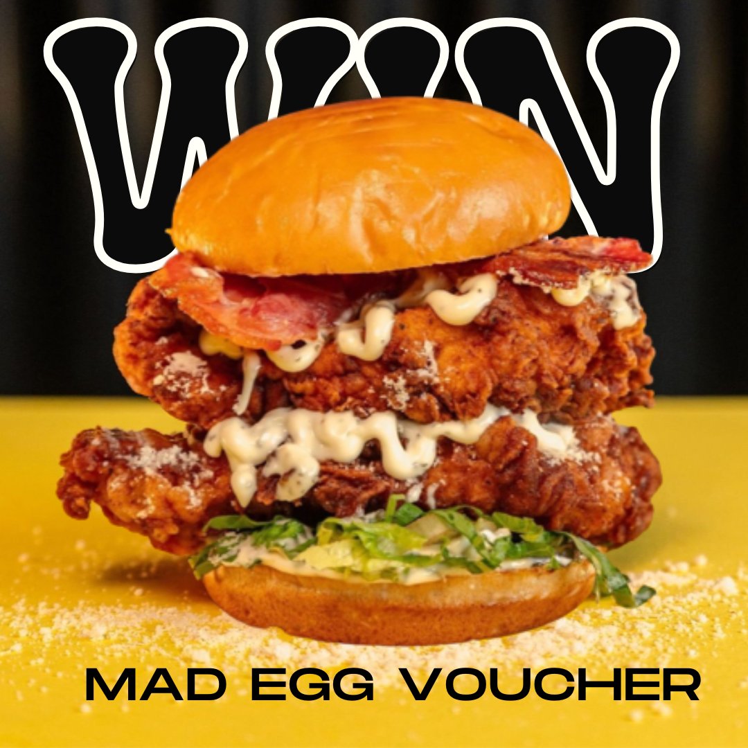 madeggdublin's tweet photo. 🔥 Weekly Giveaway  🔥
Tag a mate who loves Mad Egg more than they love their ex &amp; they could win a €50 Mad Egg Voucher! 

🔥 You must be following us here and TikTok 
💛 Bonus entry if you RETWEET

#madegg #getlaidgetfed #chickenjoint #FriedChicken #winnerwinnerchickendinner https://t.co/Pd6MDE9ALa