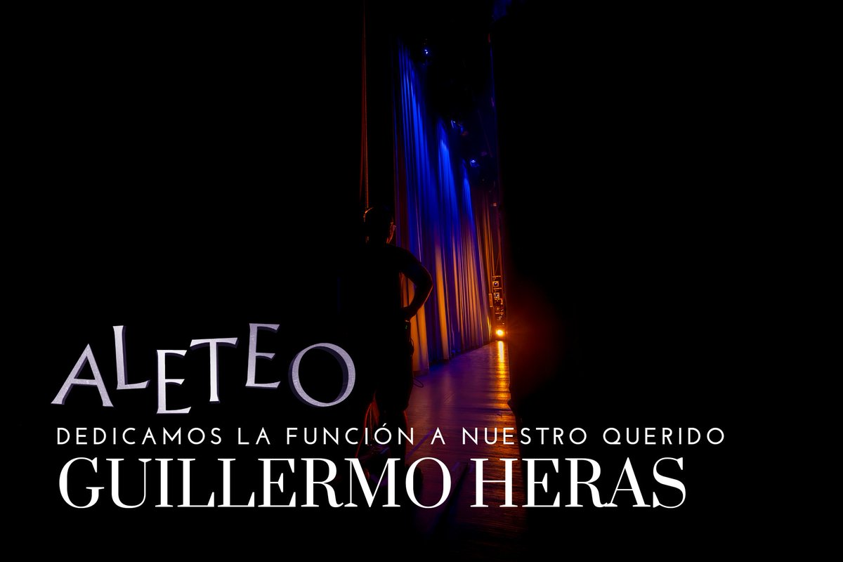 🌹Desde una bambalina, de esas que tantas veces habitó e invitó a habitar a incontables profesionales de las artes escénicas, el equipo del #CentrodeTecnologíadelEspectáculo  queremos dedicar a #GuillermoHeras nuestro estreno de hoy de #Aleteo 

Vuela alto, maestro.