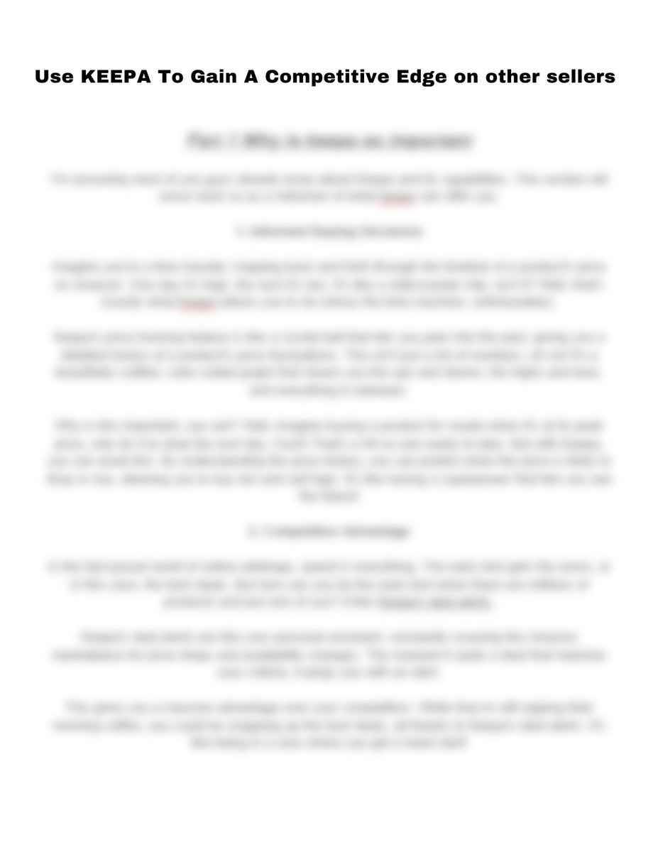 RealAntMancini's tweet image. This feels wrong to giveaway for FREE

When I started selling I paid for information like this

Get it without paying a dime

9 pages with video and FAQ's

A guide to KEEPA that will give you that competitive edge

You want it?

RT this and comment "KEEPA"

**Must be following**