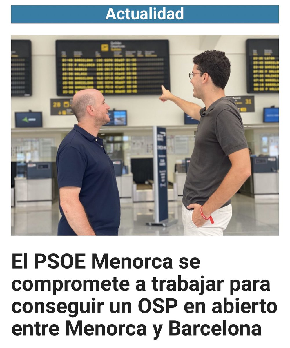 El 75% de descompte que van aconseguir <a href="/F_Armengol/">Francina Armengol</a> i <a href="/marcpons73/">Marc Pons</a> ha tingut efectes evidents en la nostra connectivitat.

Ara hem d’apuntar amunt i establir un topall en els preus per evitar les pujades abusives que solem veure per Nadal i Pascua.

menorcaaldia.com/2023/07/12/el-…