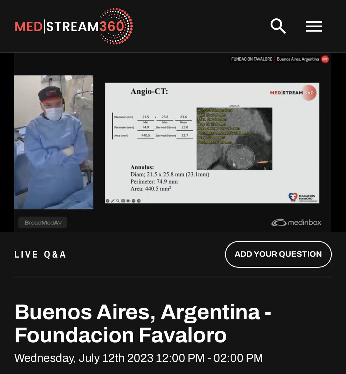 MedStream360's tweet photo. We are live now from “Fundación Favaloro” Buenos Aires, Argentina 🇦🇷 

Watch the full case at https://t.co/59DktD4vhZ https://t.co/JOOtD1Lz5o