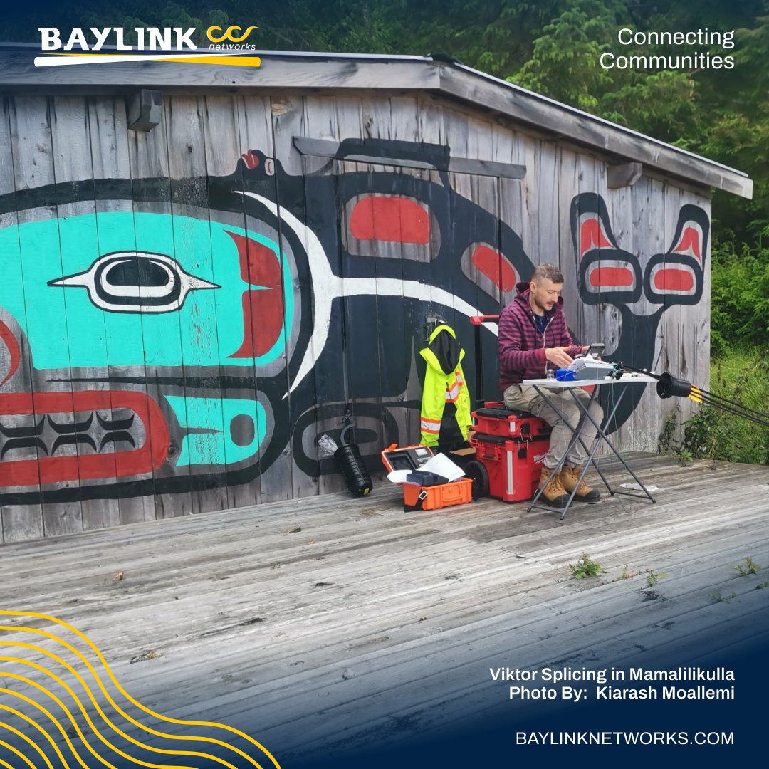 Check out Viktor, Baylink's Fibre Technician. Here he is at the *office* splicing cables for the Connected Coast project.

Check out our website for more: connectedcoast.ca

#digitaldivide #connectingcommunities #Indigenouscommunity #rural #remote #wfa #bc #officespace