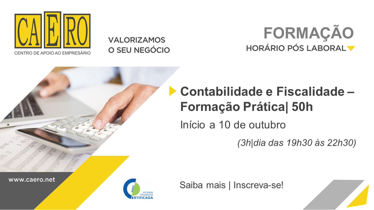 Caero_TVedras's tweet photo. Sem boa contabilidade, não se consegue boas decisões de negócio.
𝐈𝐧𝐬𝐜𝐫𝐞𝐯𝐚-𝐬𝐞 já nesta 𝐅𝐨𝐫𝐦𝐚𝐜̧𝐚̃𝐨 𝐏𝐫𝐨𝐟𝐢𝐬𝐬𝐢𝐨𝐧𝐚𝐥 através do link abaixo.
https://t.co/EhnaS6hKWJ https://t.co/1bNYAsMzLF