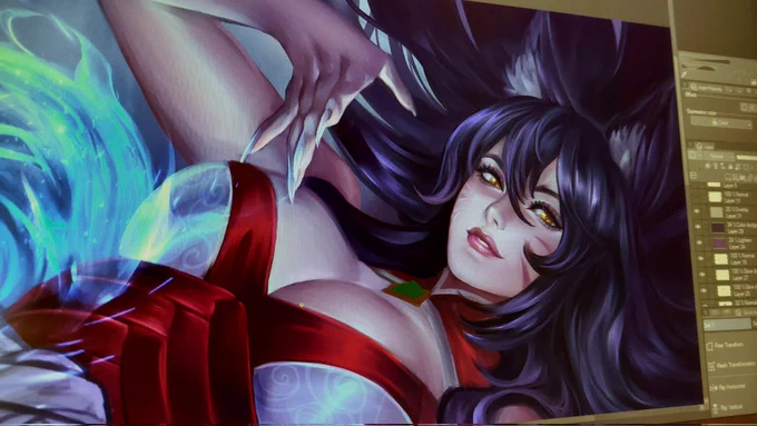 More ahri wip, Early access and extra versions will be in my patreon