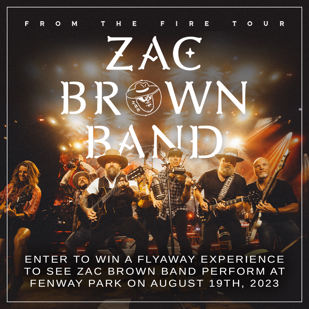 zacbrownband's tweet photo. Who wants to see the #FromTheFire tour at @fenwaypark on August 19th? One lucky winner (and a guest) will win a flyaway, hotel accommodations, two tickets and VIP Uncaged Lounge passes to the show! Enter to win here: https://t.co/xKUkkZpjFq

Contest closes next Friday, July. 21st. Good luck 🤙🏼