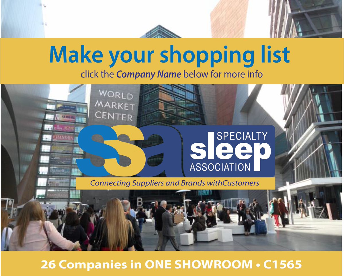 SSASleepTweet's tweet image. Your Market calendar - check out which companies in the SSA Sleep Pavilion you can't miss! - mailchi.mp/sleepinformati…
