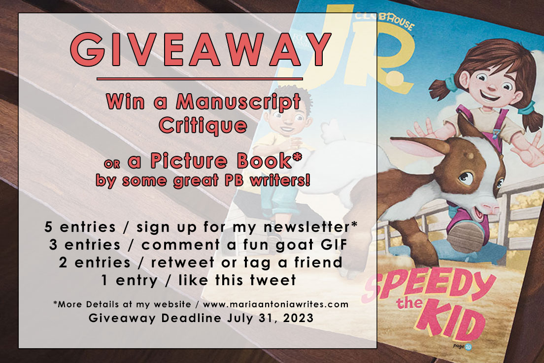 ofmariaantonia1's tweet photo. Give me some GOAT love!

In honor of my goat story, I'm hosting a GIVEAWAY in July. There are lots of ways to get extra chances to win! Full Details https://t.co/i4mD081nOl

One fun way? Comment with a funny goat GIF!

To sign up for my newsletter: https://t.co/5ZzAVQbWG7 https://t.co/F59kWDPBTm