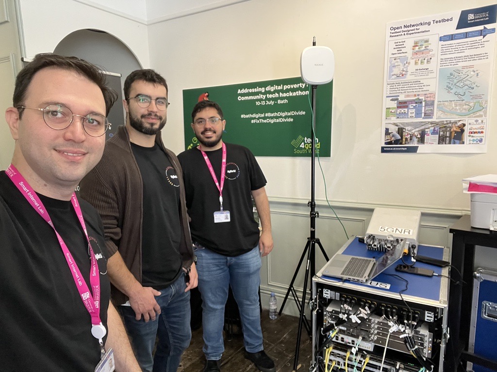 Our team had a productive and exciting day showcasing the #NomadicNode; our #network-in-a-box solution with @MyWorldCreates @bathdigital tech showcase. #BDF2023 #BathDigitalFestival #Beyond5G #OpenNetworks