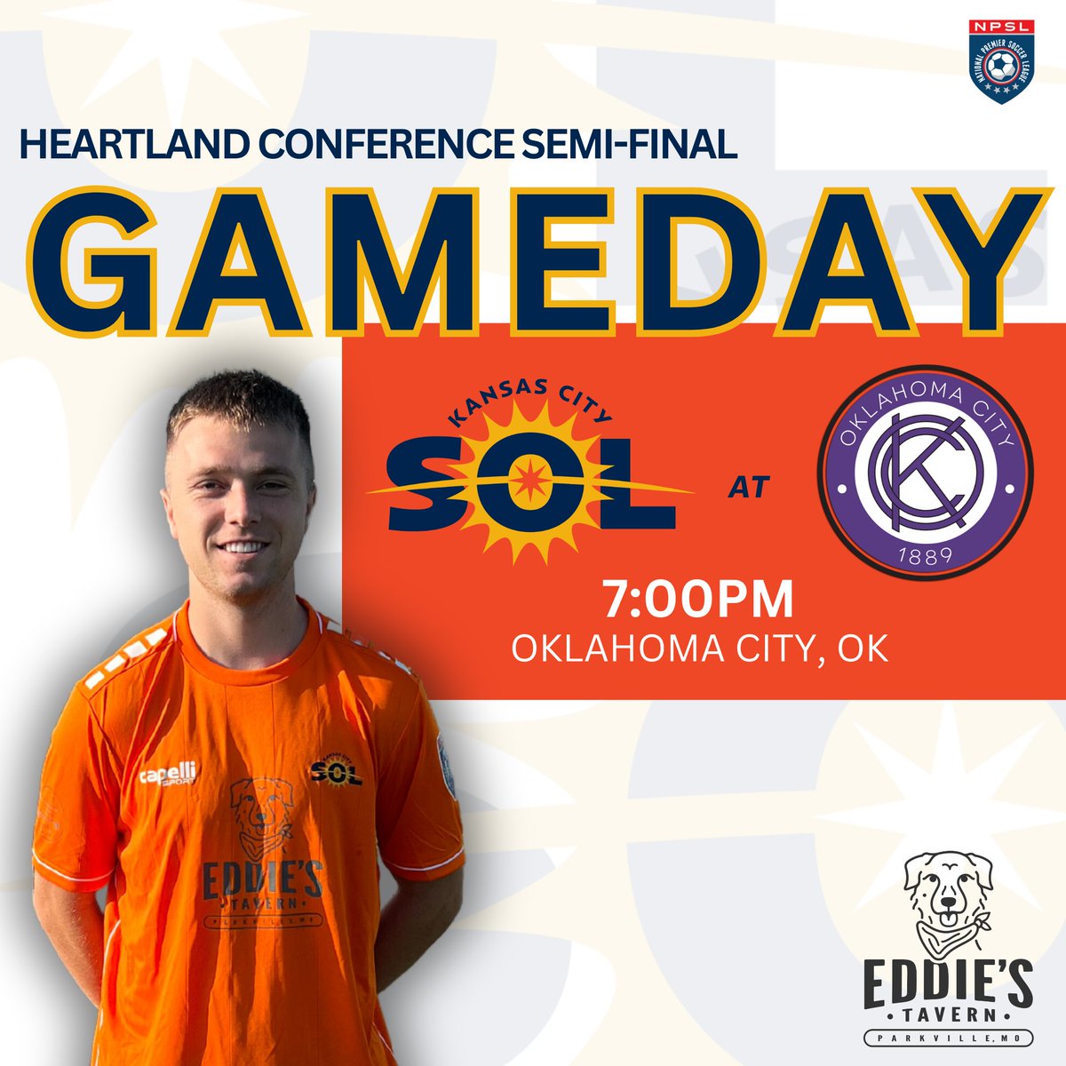 IT’S MATCH DAY‼️

⏰7:00pm Kickoff vs. @OKC1889
📍Oklahoma City University
🎥Livestream: elevensports.com/en/view/event/…

Winner of tonight's game will advance to the Championship on Saturday vs. tonight's winner of @TTownSoccer  vs. @springfielddemize.

Let's go SOL🌞⚽