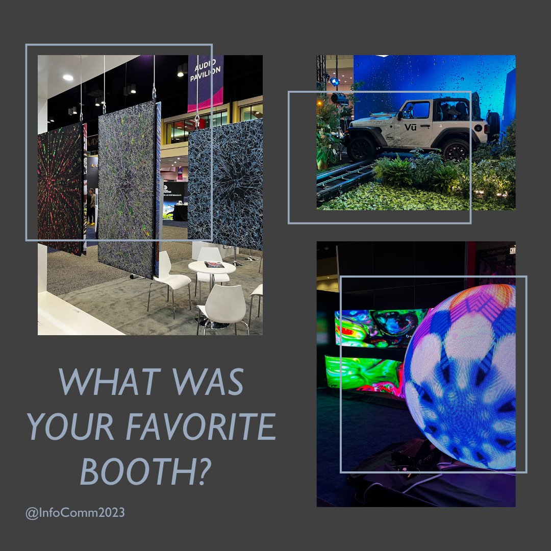 SBVentures_'s tweet photo. 📣 Calling all #InfoComm2023 attendees! Let's talk booths! 🚀 

Who were your favorite vendors? Comment below and join the conversation! ⬇️

We can’t wait to hear your thoughts!

#AVLinnovation #TechEnthusiasts #ConferenceChatter #EventHighlights #BoothBuzz https://t.co/bRmwcujVKJ