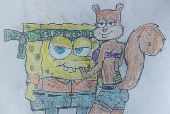 Official3xRage's tweet photo. god damn spongebob looks so badass in this. like you can just tell hes a straight thug in this photo. wow. https://t.co/yXuiccdpIJ