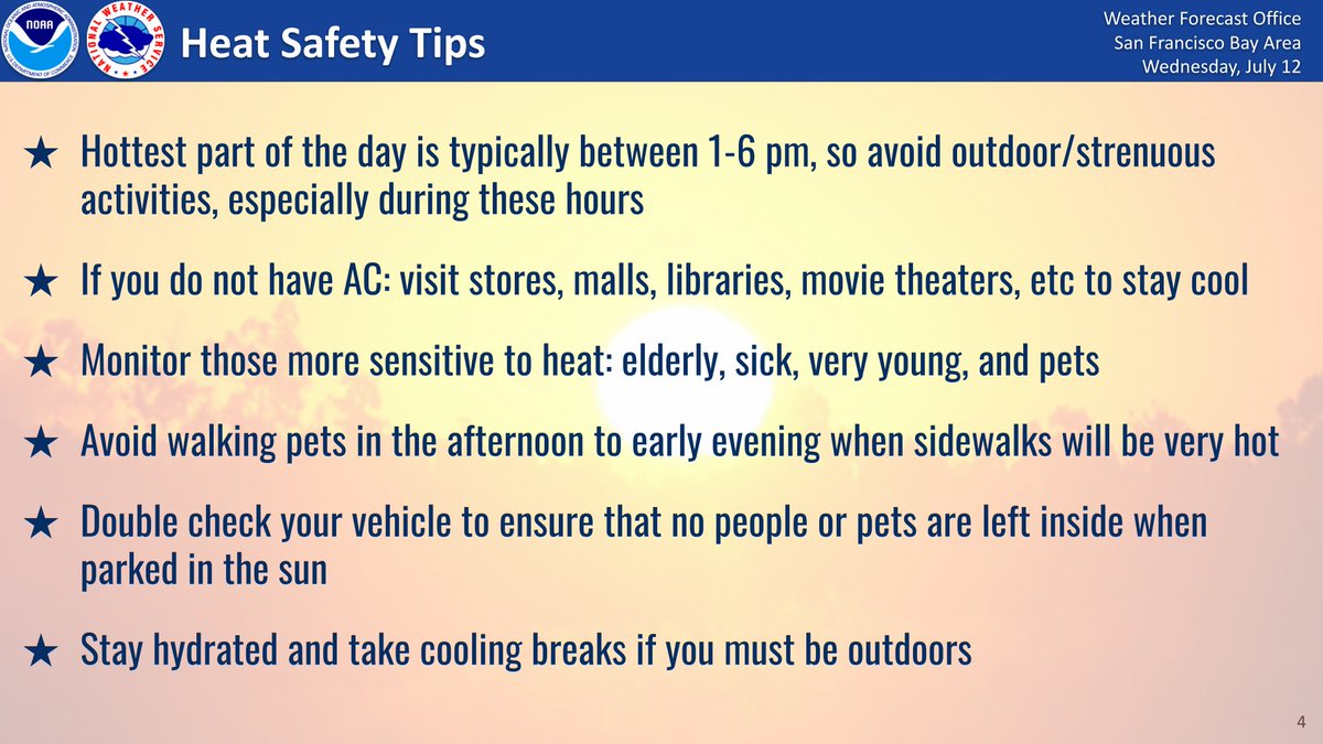 Are you prepared for hotter temperatures? Here's some tips for keeping safe in the heat. #cawx