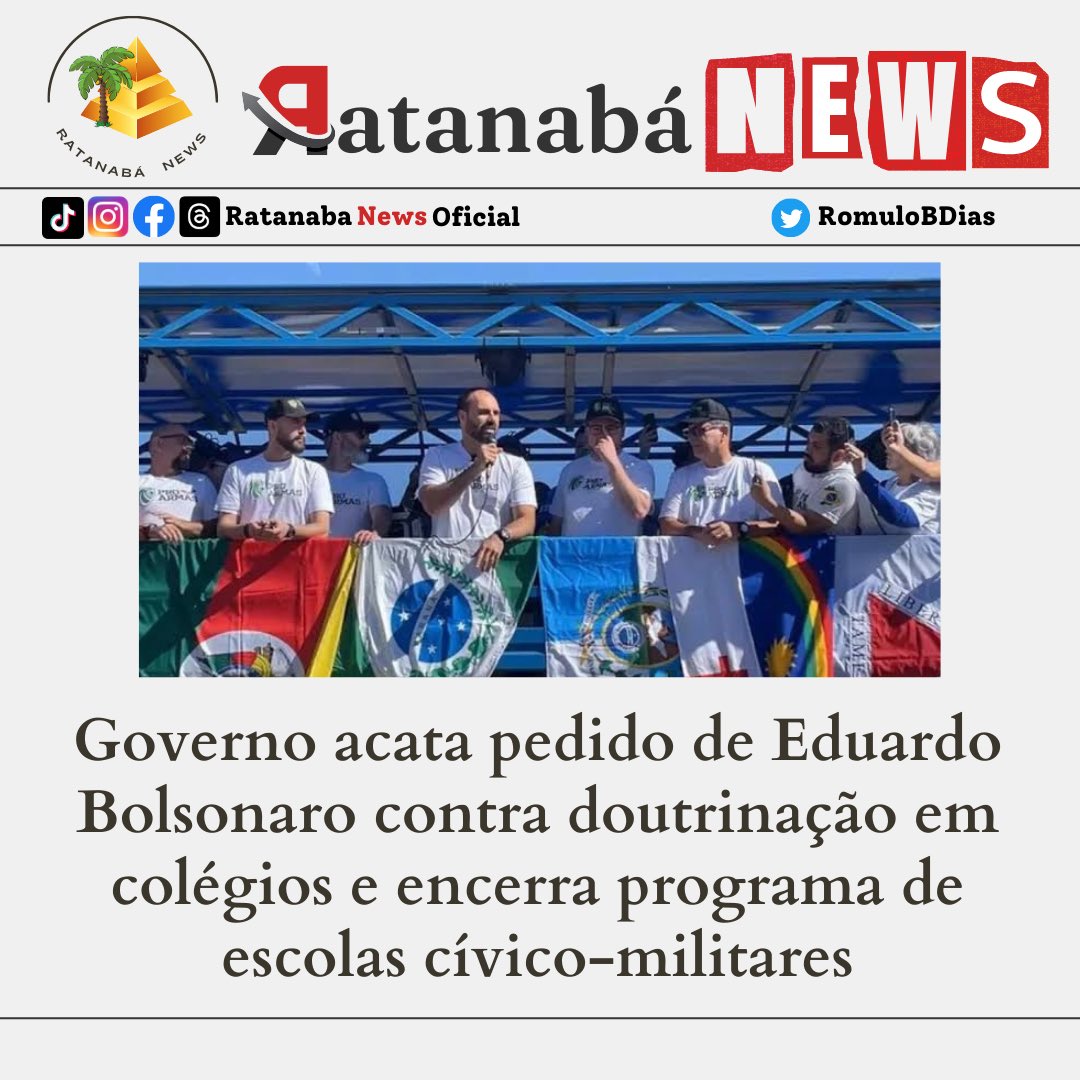 <a href="/choquei/">CHOQUEI</a> Governo acata pedido de Eduardo Bolsonaro contra doutrinação em colégios e encerra programa de escolas cívico-militares