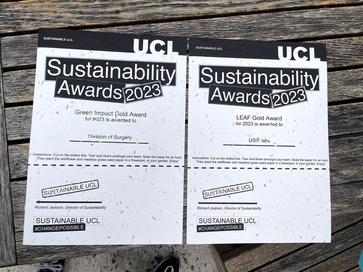UmberCheema's tweet photo. Congratulations to @UCLDivofSurgery and the sustainability team for the amazing recognition at the @SustainableUCL awards. Special thanks to @dbakkalci for her leadership @uclmedsci @3dmodelsucl #changepossible https://t.co/KtbtxGoWB4