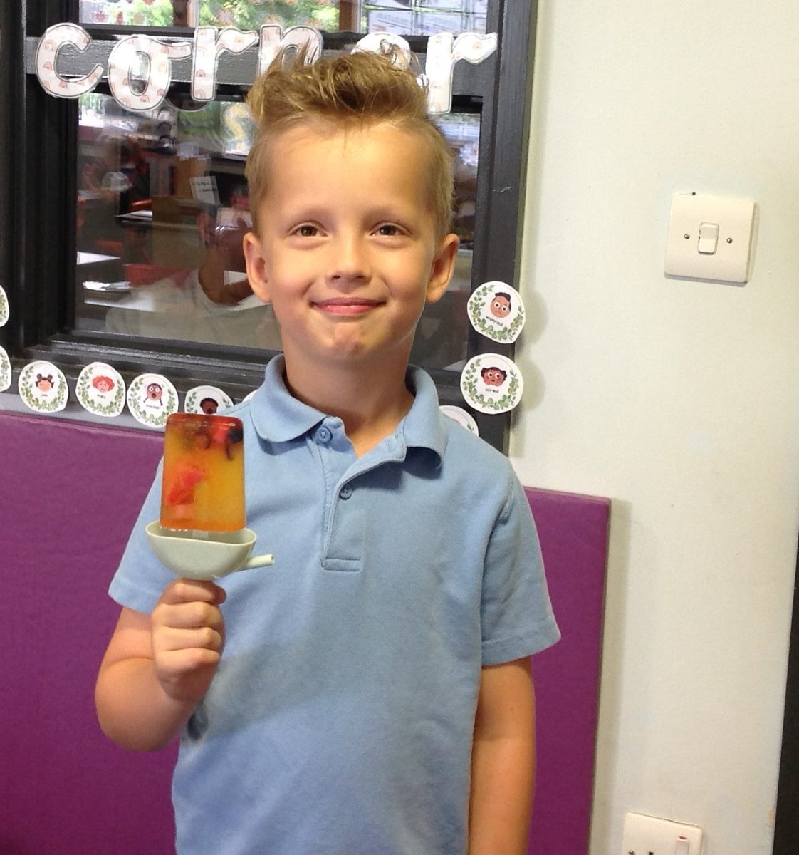 MNA_Year1's tweet photo. Year 1 have absolutely loved making ice lollies for D.T. We designed our appealing packaging and chose the best flavours. Then cut the fruit very carefully. Our favourite part was getting to eat them of course! https://t.co/VgRrsvFJCt