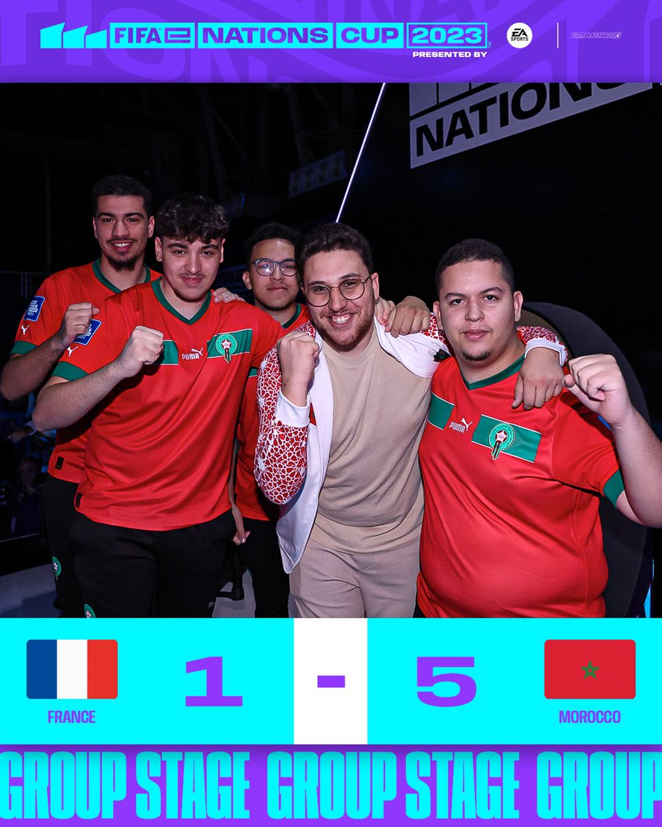 fifaworldcup_ar's tweet photo. المغرب تصنع الإنجاز في FIFAe Nations Cup وتتأهل إلى دور الـ16 في صدارة المجموعة الثانية

والانتصار الأهم جاء على حساب فرنسا بخماسية 🇲🇦🔥

@FIFAe https://t.co/gwNKmsHB5w