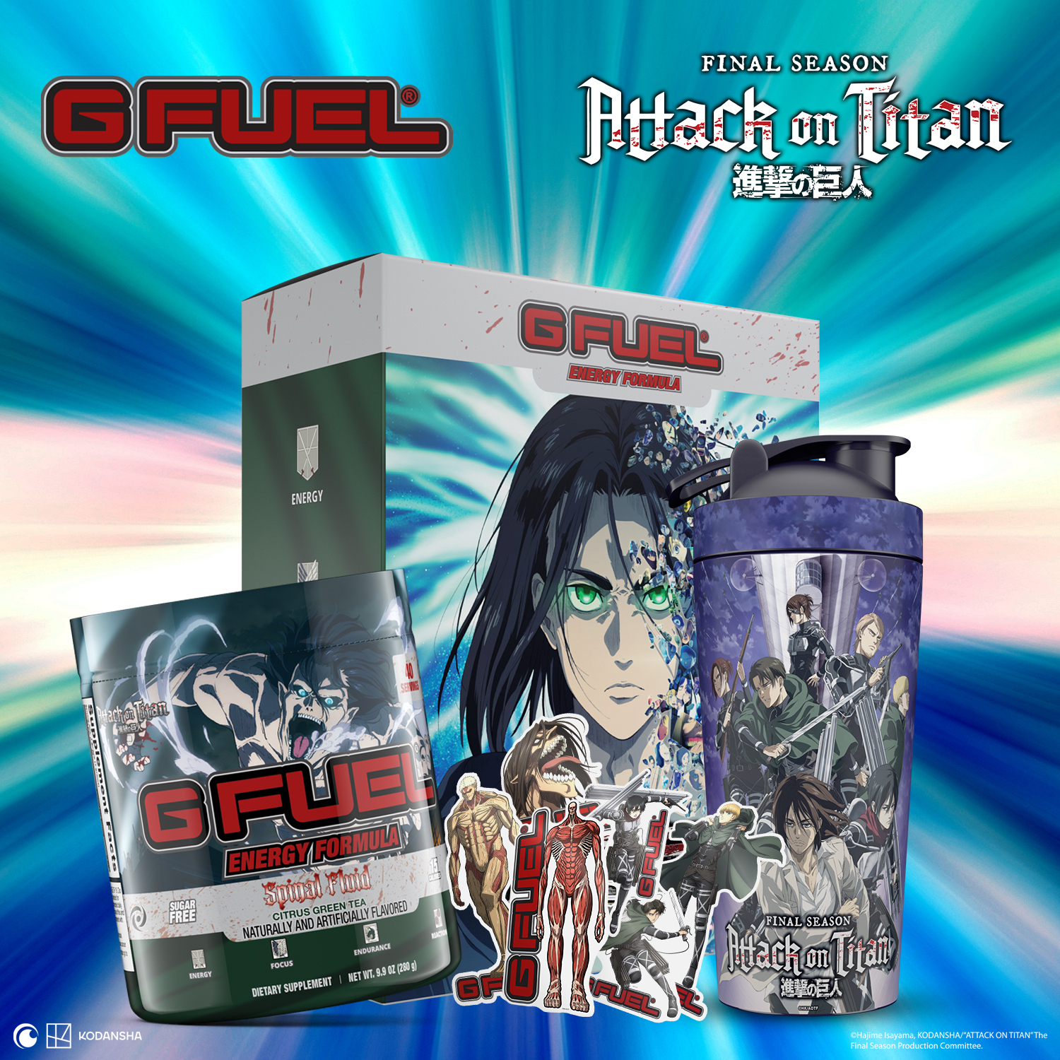 G FUEL x Attack on Titan, Spinal Fluid Collector's Box