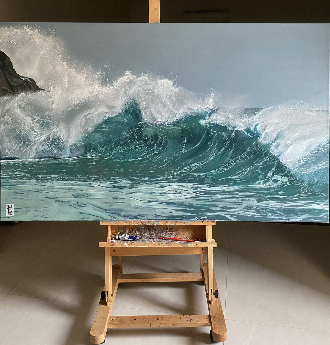 اللوحه متاحه للإقتناء بمبلغ 8000 SR 
حجمها 150x90 سم