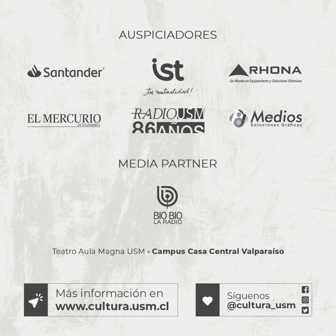 Concierto de piano a cuatro manos con Sivan Silver y Gil Garburg 🇮🇱 🎹

El reconocido dúo israelí se presenta en la Temporada Artística USM con un extraordinario programa.

Venta de entradas en @TicketproChile 🎟️🎟️

shorturl.at/fpuLP