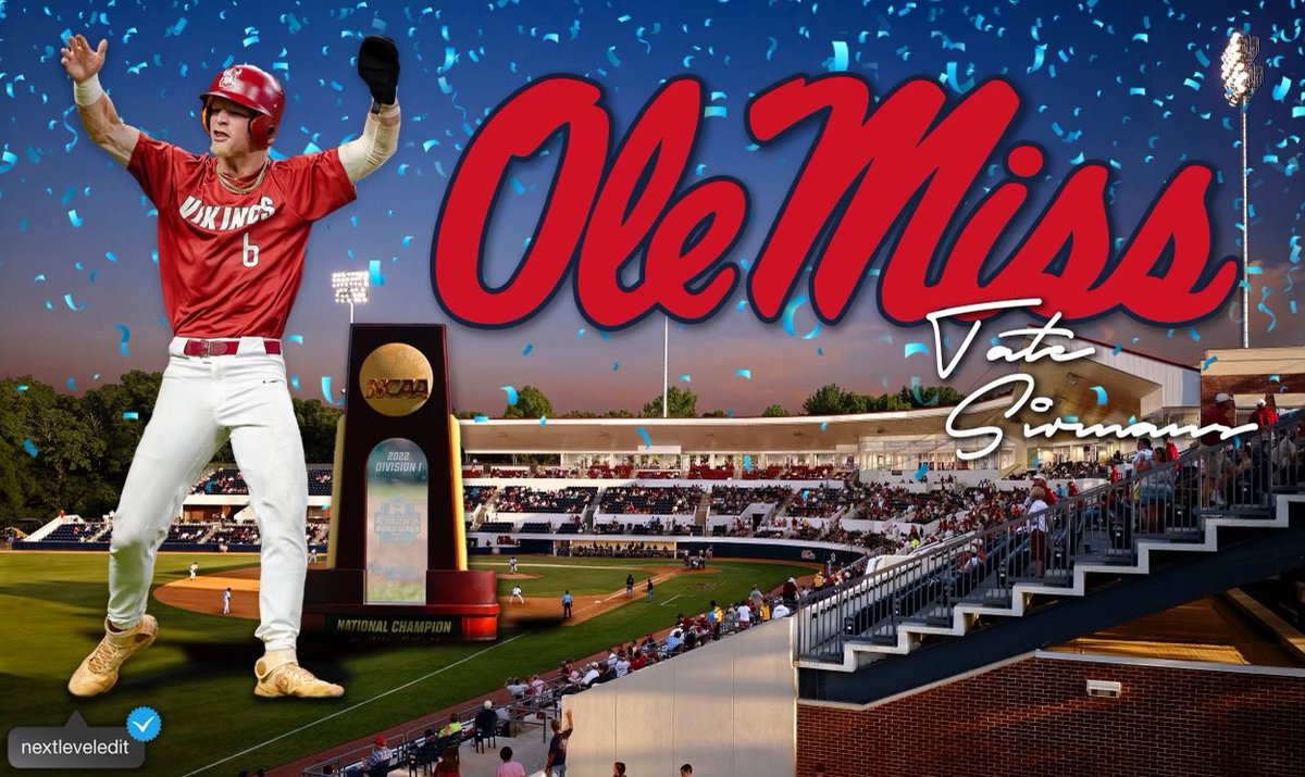 tatesirmans's tweet photo. I am blessed and excited to announce that I have verbally committed to Ole Miss. I'd like to thank my family, coaches, teammates, and most importantly God for this opportunity. #hottytoddy https://t.co/j3BGak59lK