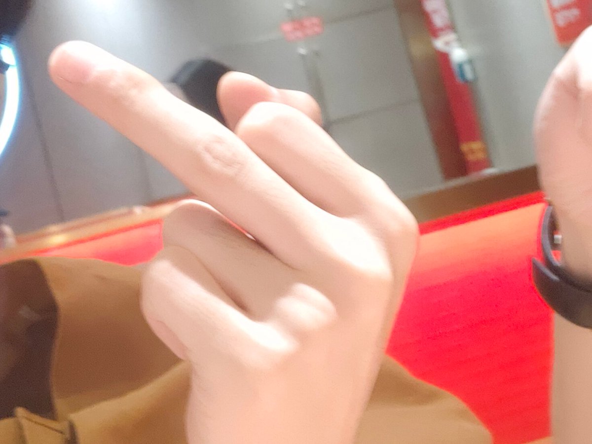 Ylu64's tweet photo. 突然觉得在推上高强度发疯似乎是个不错的选择，所以我决定晒个中指🖕 https://t.co/AMTFeYdoM6