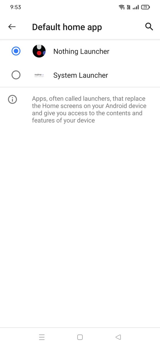 ravi3dfx's tweet photo. #Nothing x #Realme 
Nothing Launcher on #realmext looks cute 😌😂 https://t.co/9Xn8ySC3os