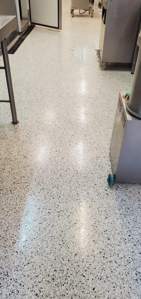 Great project completed by Solomon &amp; Company (St Helena) PLC in their butchery operation. #Resbuild SL Screed with a decorative flake to provide a hygienic and durable floor that looks fantastic. #StHelena #resinflooring #resinfloors #epoxyflooring #flooring