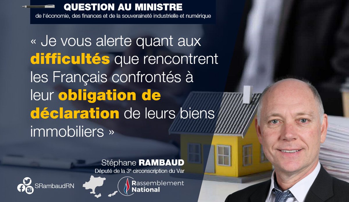 sRambaudRN's tweet image. 🖋 Retrouvez ma question à @BrunoLeMaire sur les difficultés de déclaration des biens immobiliers 🏚🏢
#immobilier #adminstration
questions.assemblee-nationale.fr/q16/16-9648QE.…