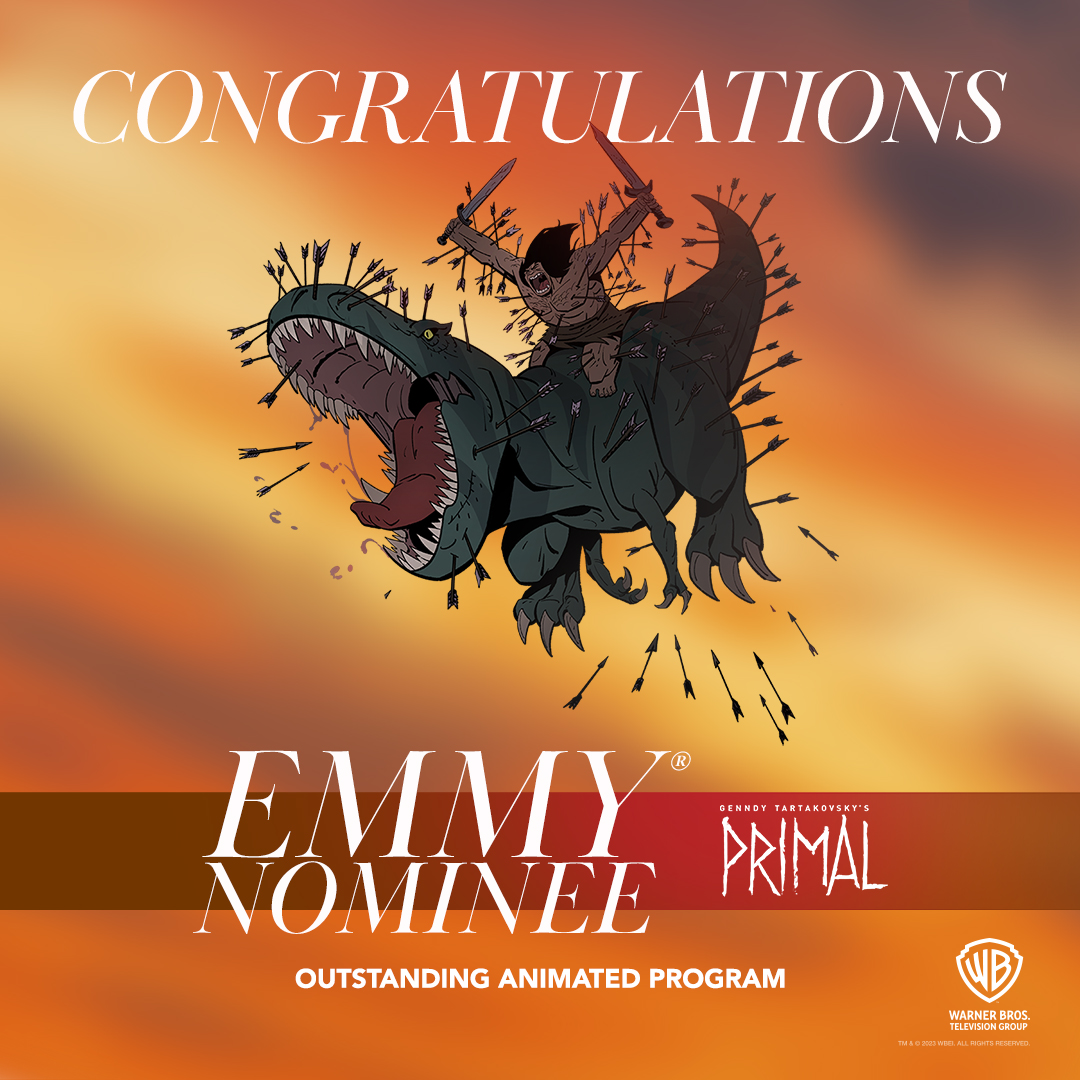 Congratulations to Genndy Tartakovsky's #Primal on its #Emmy nomination!