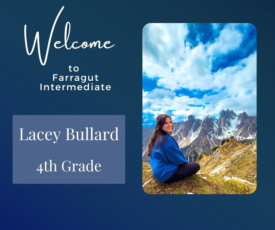 FarragutS's tweet photo. Lacy Bullard is joining us!!!🎉 https://t.co/zZoRhUT7iJ