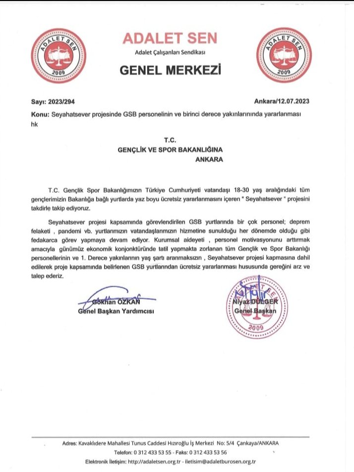 SEYAHATSEVER projesinden tüm gsb personeli ve 1. Derece yakınlarınında ücretsiz yararlanmasına dair talebimizi Bakanlıgımıza ilettik..

Makam araçlarıyla gittikleri,  bürokrat odalarında hayırlı olsun fotoları çektiren sendikacılar inat derdinizle dertlenmeye devam edeceğiz..