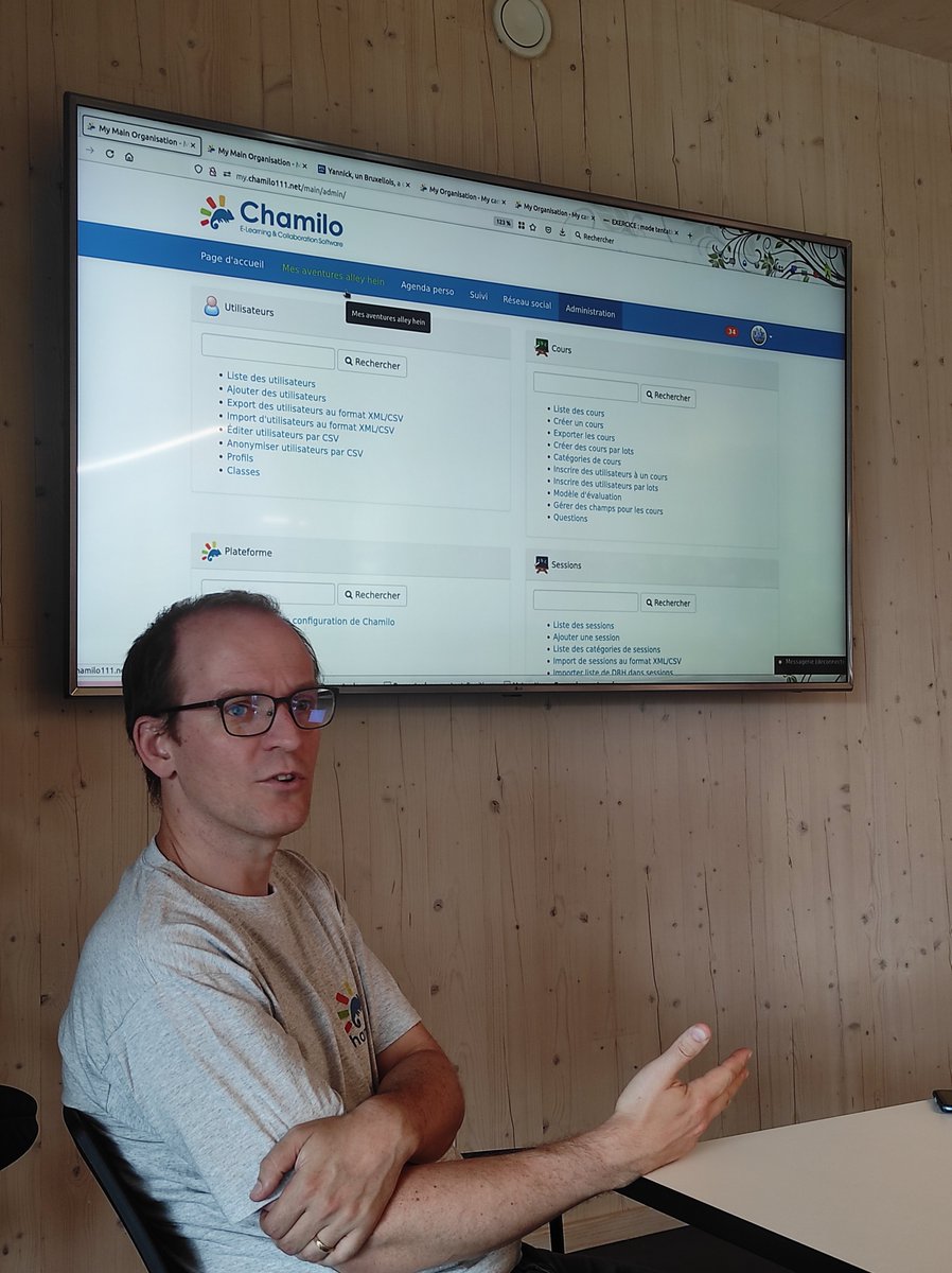 #LMS et accent #belge ! #ChamiloCamp de ce soir, on a vu comment rapidement modifier un terme d'une langue dans #Chamilo, "cours" devient "Mes aventures alley hein" ! Pour intégrer vos propres dénominations, pratique dans certains domaines. #edtech #elearning #formation #Belgique