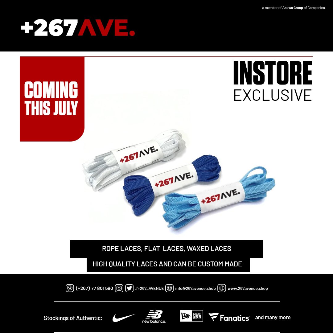 267_AVENUE's tweet photo. Get our branded premium quality laces NOW!!! https://t.co/59bKzEvIp5