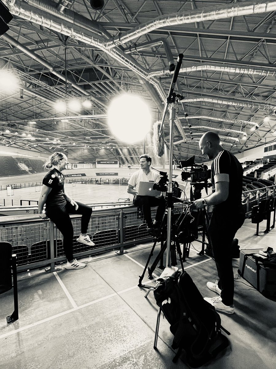 Filmed some really nice interviews today with the track crew at @BritishCycling for @BBCSport