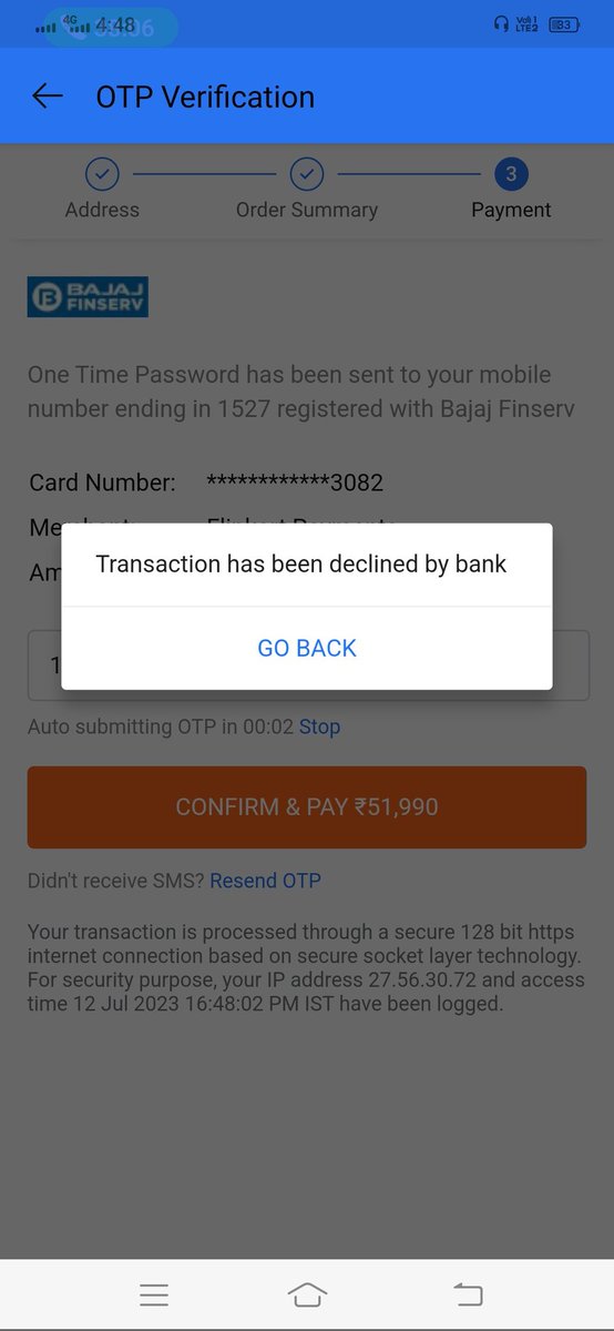 Bishal702551351's tweet image. @Flipkart @infinixindia @Bajaj_Finserv What is happening I am ordering from yesterday but my order is not getting confirmed 😓 #Infinitx #Zerobook13