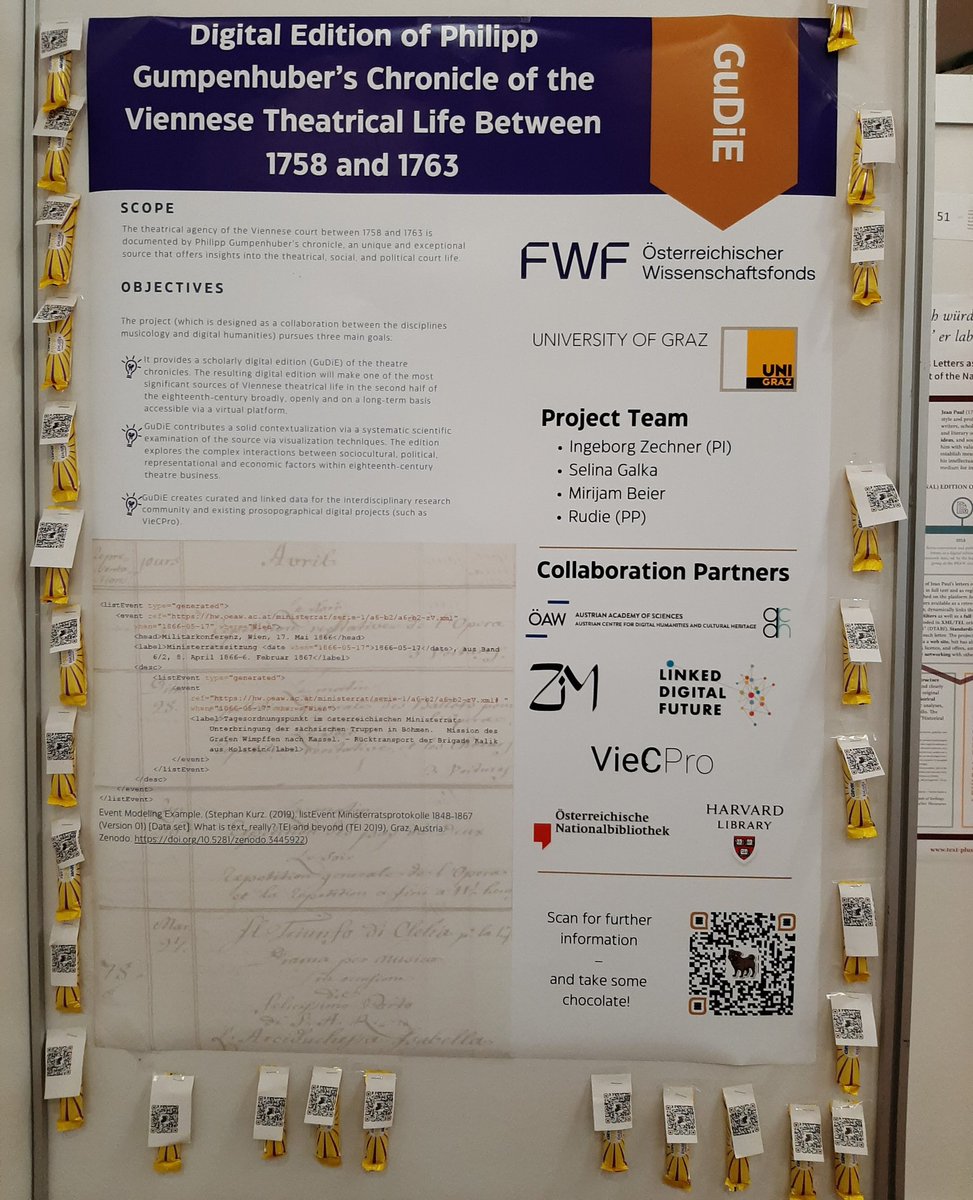 Grab some goodies and discover this digital edition of Philipp Gumpenhuber's Chronicle of the Viennese Theatrical Life between 1758 and 1763. <a href="/SelinaGalka/">Selina Galka</a> is working on it with colleagues from the department of music #DH2023