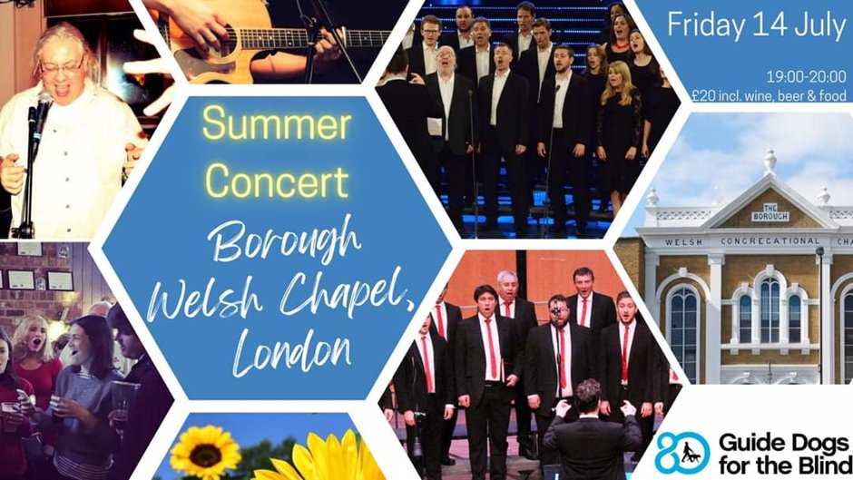 Join us for #CapelYBoro Summer Concert on July 14, 7pm! Enjoy an evening of choirs, music &amp; spoken word. Tickets are £20, including post-concert refreshments. Book now or pay at the door: wegottickets.com/event/578374/

All proceeds go to <a href="/guidedogs/">Guide Dogs</a>.  #SummerConcert #SupportAGoodCause