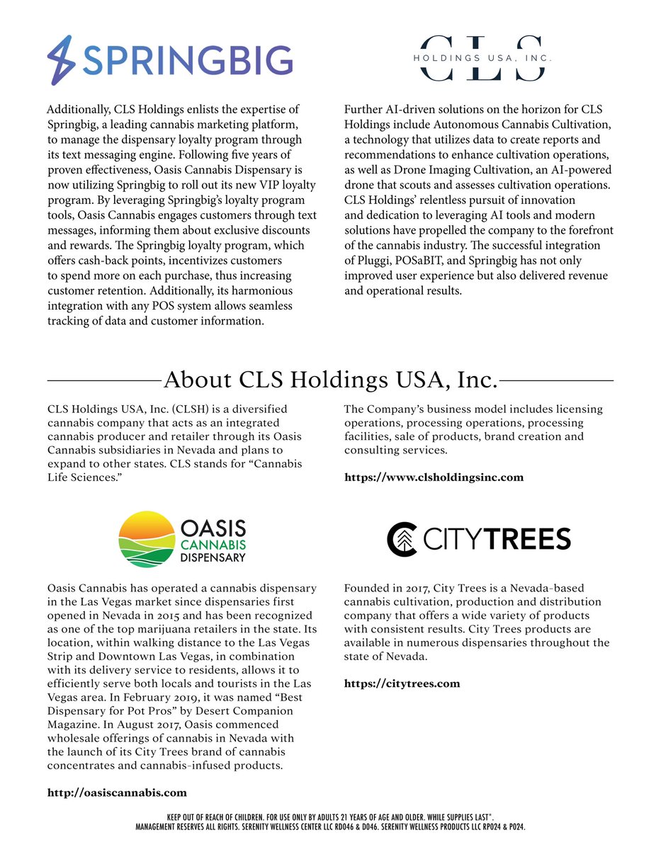 Discover how CLS Holdings USA, Inc., in collaboration with Springbig, Pluggi, and POSaBIT, is leveraging the power of AI-driven solutions to enhance revenue and drive exceptional customer growth. @SpringBIG @POSaBIT accesswire.com/767211/CLS-Hol…