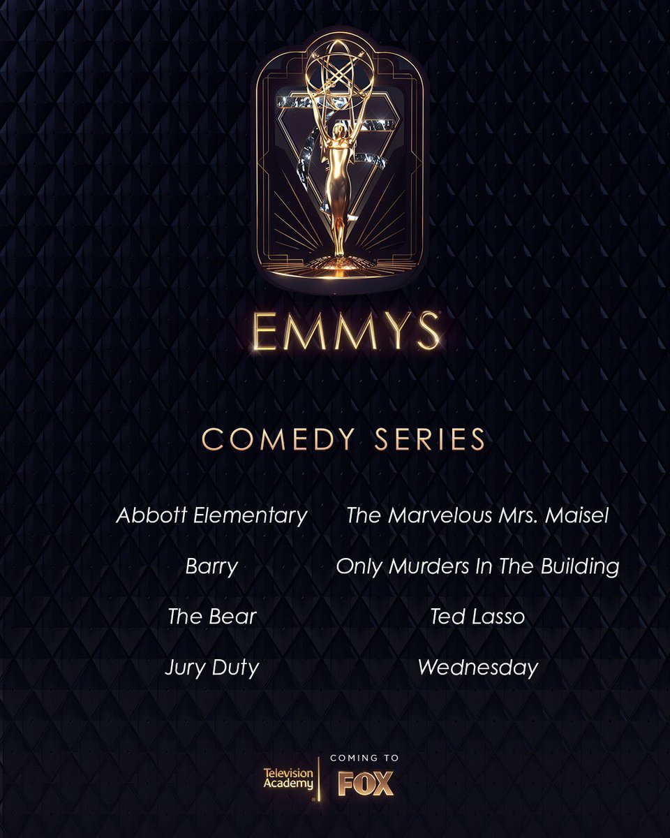 TedLassoAr's tweet photo. 🏅| ترشح  مسلسل تيد لاسو ضمن فئة أفضل مسلسل كوميدي. #Emmys2023 https://t.co/Ev919ZI029