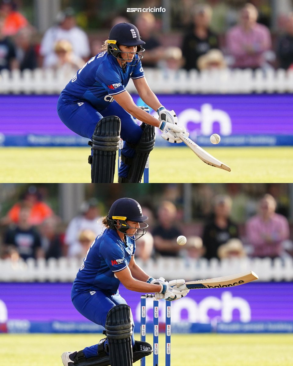 ESPNcricinfo's tweet image. ̶J̶o̶s̶ ̶B̶u̶t̶t̶l̶e̶r̶  ̶J̶o̶e̶ ̶R̶o̶o̶t̶ Kate Cross with the ramp shot 🤩