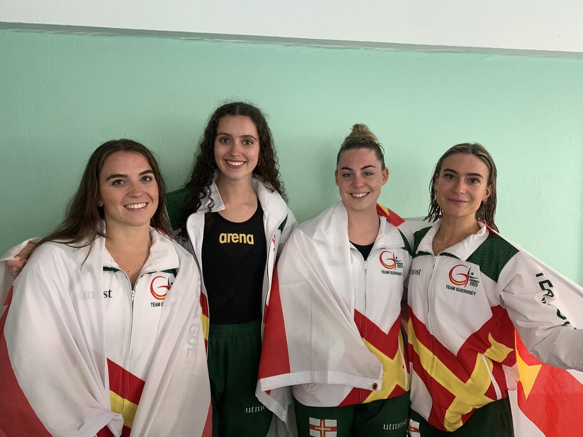Woo hoo another medal for our Guernsey swimming relay team. Bronze 🥉 for the girls. Go go Laura. A brilliant swimmer as well as student nurse👏🏻👏🏻👏🏻@GsyInstitute <a href="/DrNicolaBrink/">Nicola Brink MBE</a> <a href="/TrainingHsc/">Learning and Quality Improvement Team</a> <a href="/GvHouseGuernsey/">Gov House Guernsey</a> <a href="/Govgg/">States of Guernsey</a>