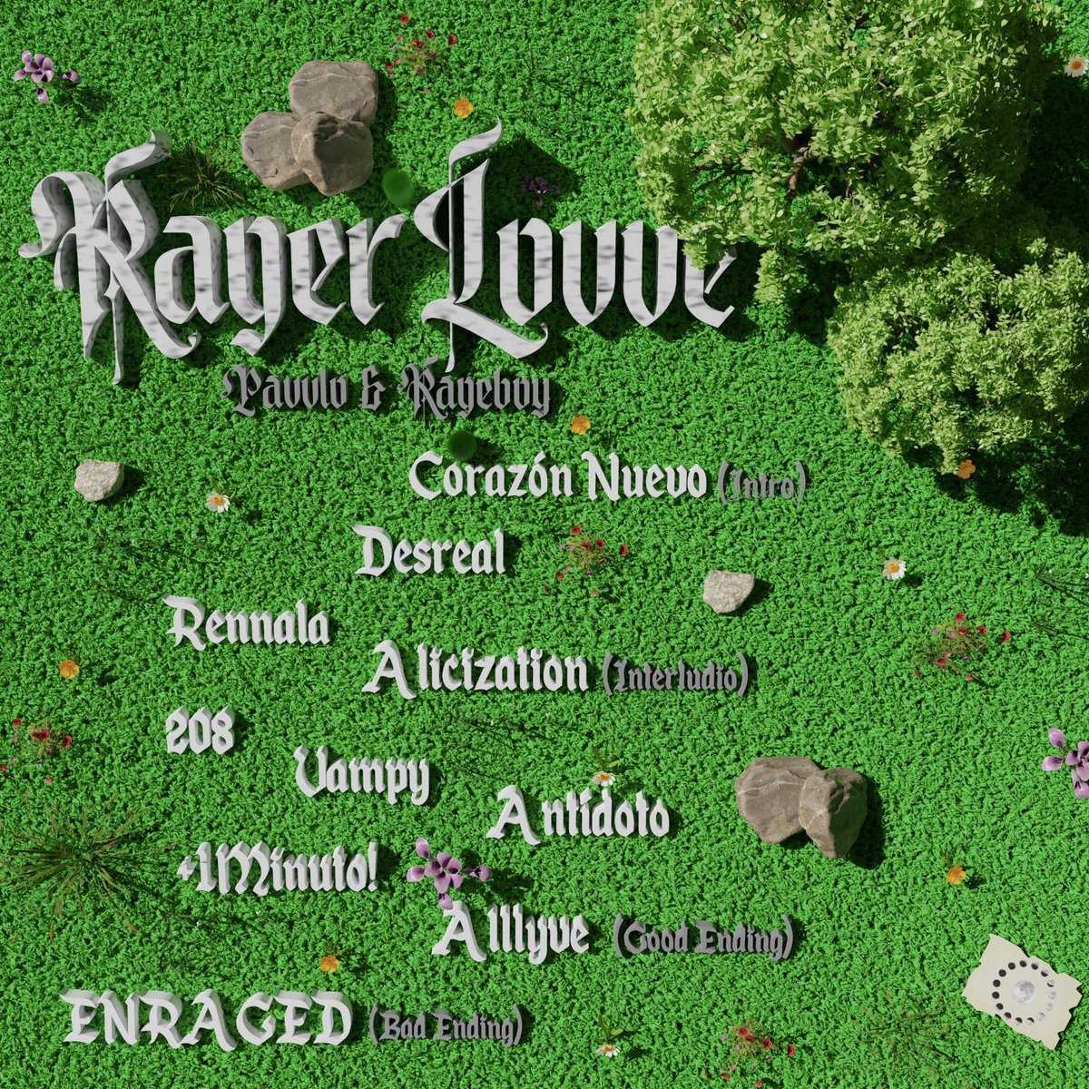 paabloorp's tweet photo. “RAGERLOVVE” - pavvlo &amp; @whoisrageboy 

1 - Corazón Nuevo ♰ (Intro)
2 - Desreal
3 - Rennala
4 - Alicization ♰ (Interludio)
5 - 208
6 - Vampy
7 - +1Minuto!
8 - Antídoto
9 - Allyve ♰ (Good Ending)
10 - ENRAGED ♰ (Bad Ending)

15/07 fecha+portada 💗 https://t.co/tEQyCKl6C7