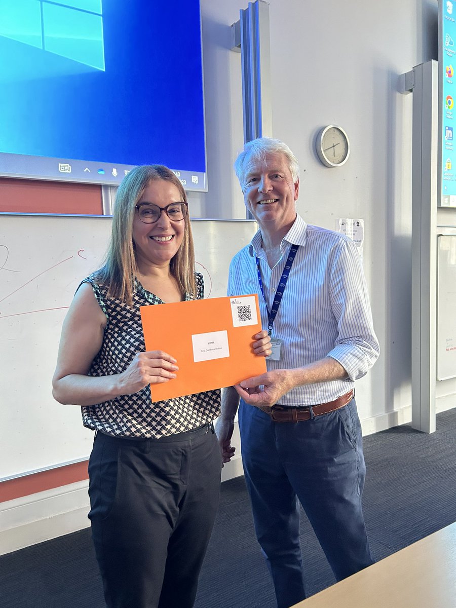 And finally, congratulations to Alice Aveline whose topic was “Does prophylactic hydrocortisone treatment create an increased risk of gastrointestinal perforation in preterm babies? A pilot study.” A worthy winner amongst a series of excellent presentations on diverse topics!
