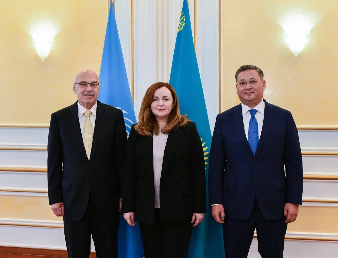 On the margins of #CentralAsia Security Forum in Astana, USG <a href="/UNOCT/">UNO CT</a> Voronkov &amp; ASG <a href="/Natalia_Gherman/">Natalia Gherman</a> ED of <a href="/UN_CTED/">United Nations CTED</a> met #Kazakhstan DPM/FM Murat Nurtleu and thanked 🇰🇿 for supporting <a href="/UN/">United Nations</a> CT efforts in #CentralAsia and identified areas for further collaboration