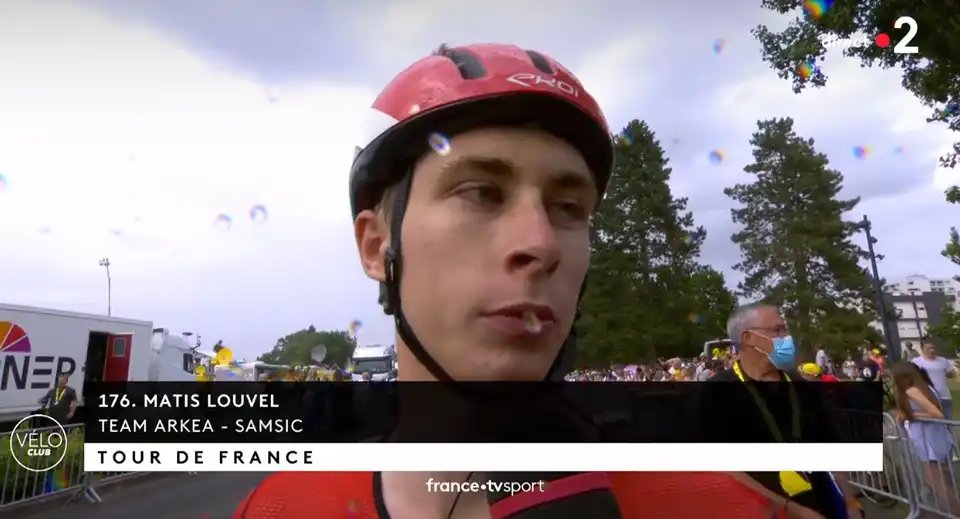 Matis Louvel: "Les équipes de sprinteurs qui nous laissent que 2' alors qu'on est qu'à 3, ça tue un peu la course. Il y a 4 équipes qui roulent alors que ça fait 4 sprints qu'elles se font tordre par le même coureur, c'est leur problème mais ce n'est pas très motivant." #TDF2023