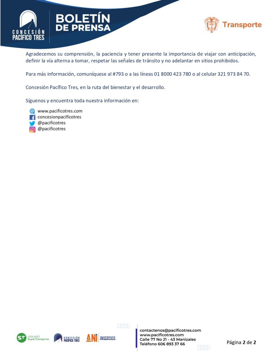 Cierres Pacífico Tres tweet media