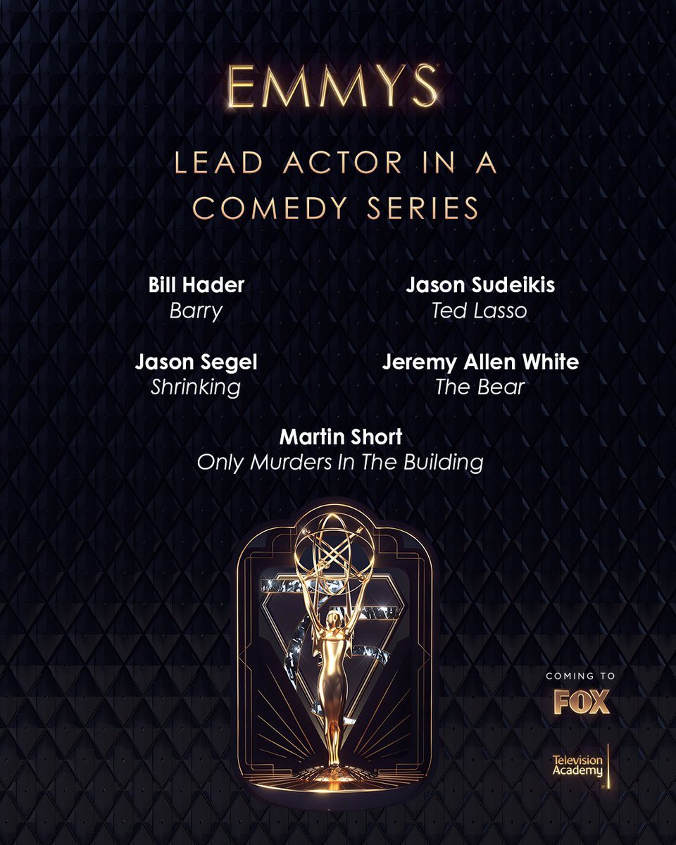 TedLassoAr's tweet photo. 🏅| ترشح الممثل جيسون ساديكس ضمن فئة أفضل ممثل رئيسي في مسلسل كوميدي. #Emmys2023 https://t.co/uN4md05419