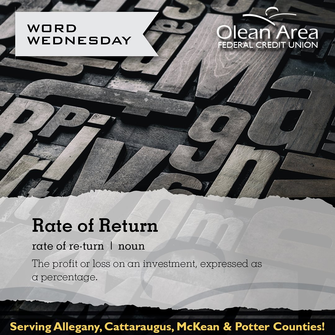 HighPointFCU's tweet image. #WordWednesday #RateOfReturn #Investment